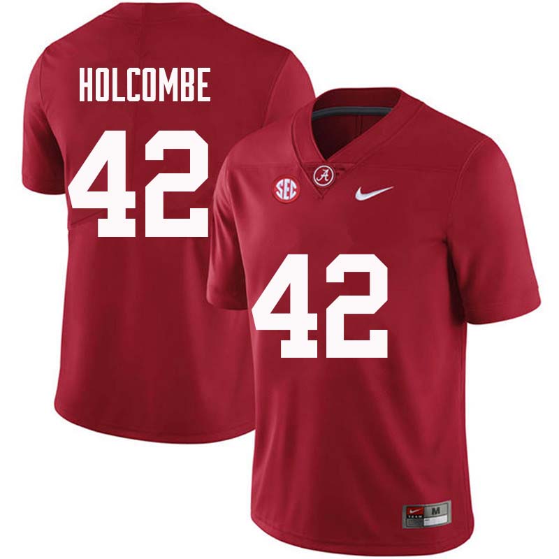 Alabama Crimson Tide Men's Keith Holcombe #42 Crimson NCAA Nike Authentic Stitched College Football Jersey XY16S04YD